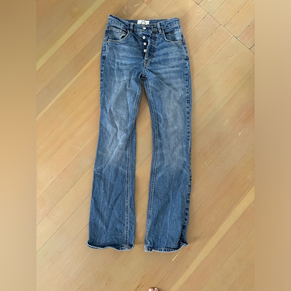 Free people. High waisted jeans